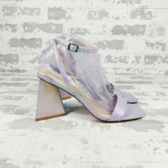 New Bp Parker Ankle Strap Square Open Toe Heeled Sandals W424 - Picture 5 of 14